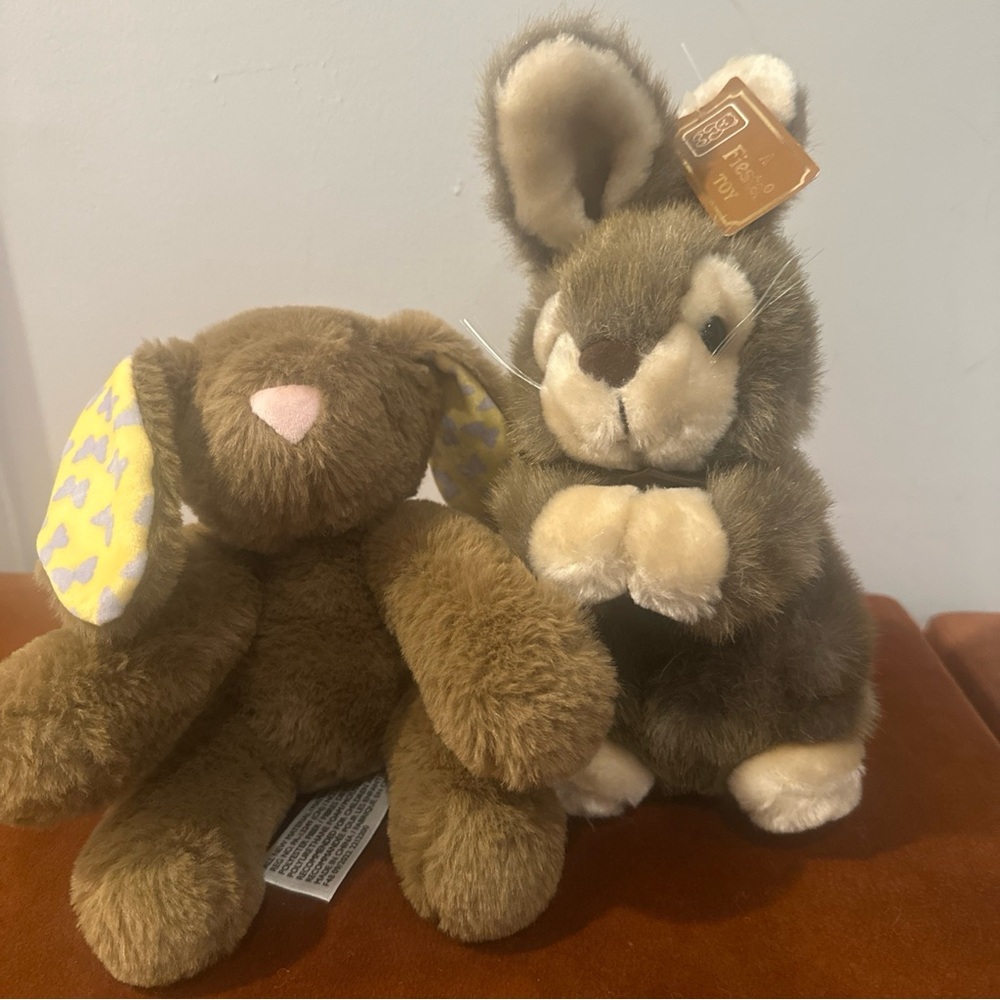 Brown Bunny Stuffed Animals Easter Vintage Fiesta / Animal Adventure